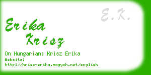 erika krisz business card